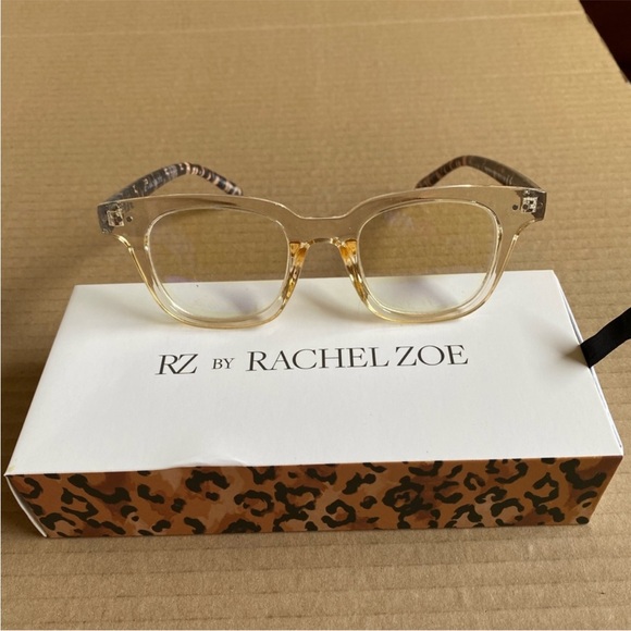 New Rachel Zoe Marnika Blue Light Protection Clear Non RX Glasses - Picture 2 of 7